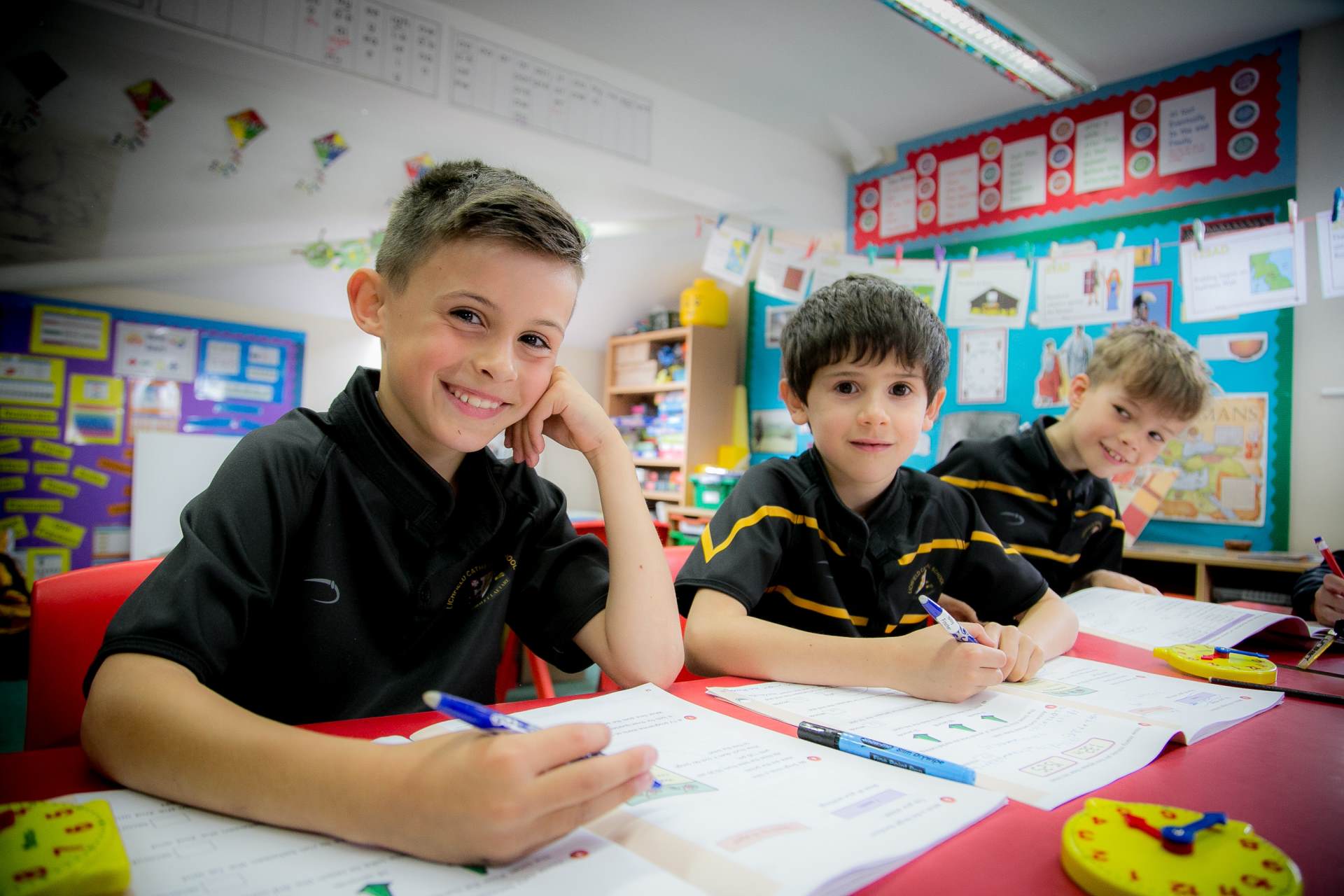 Boys in Junior classroom