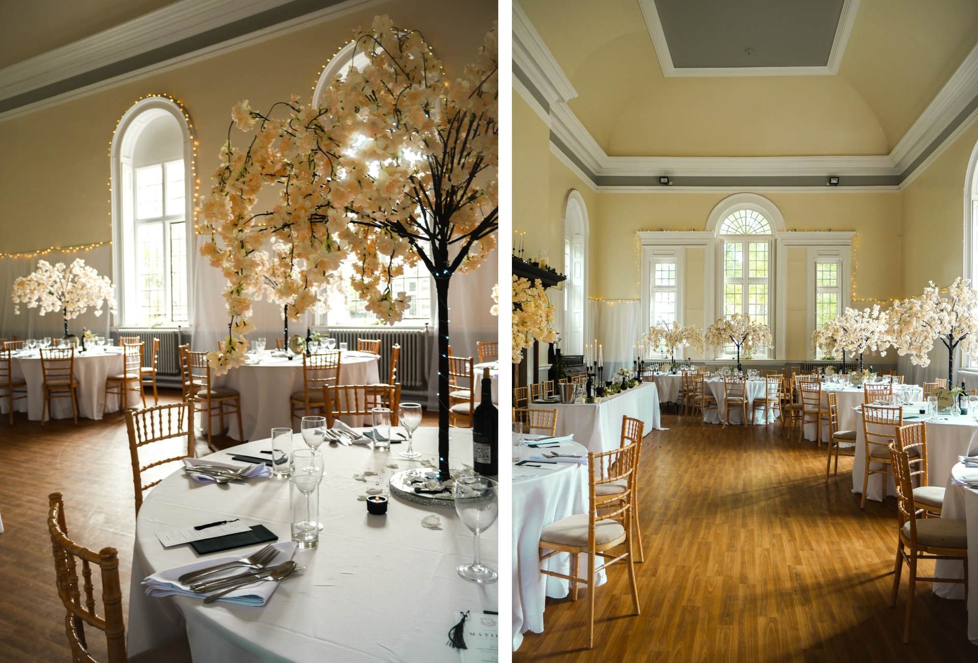 Example wedding set up in the Great Hall