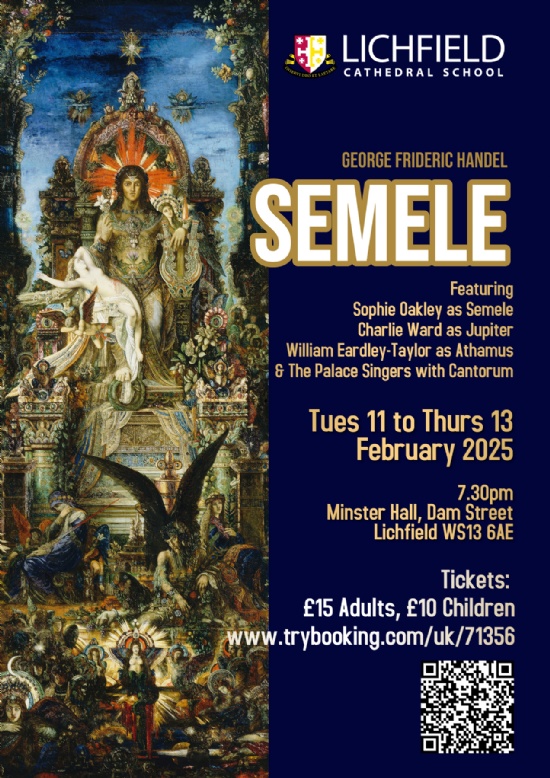 Semele - Tue 11th, Wed 12th & Thurs 13th February